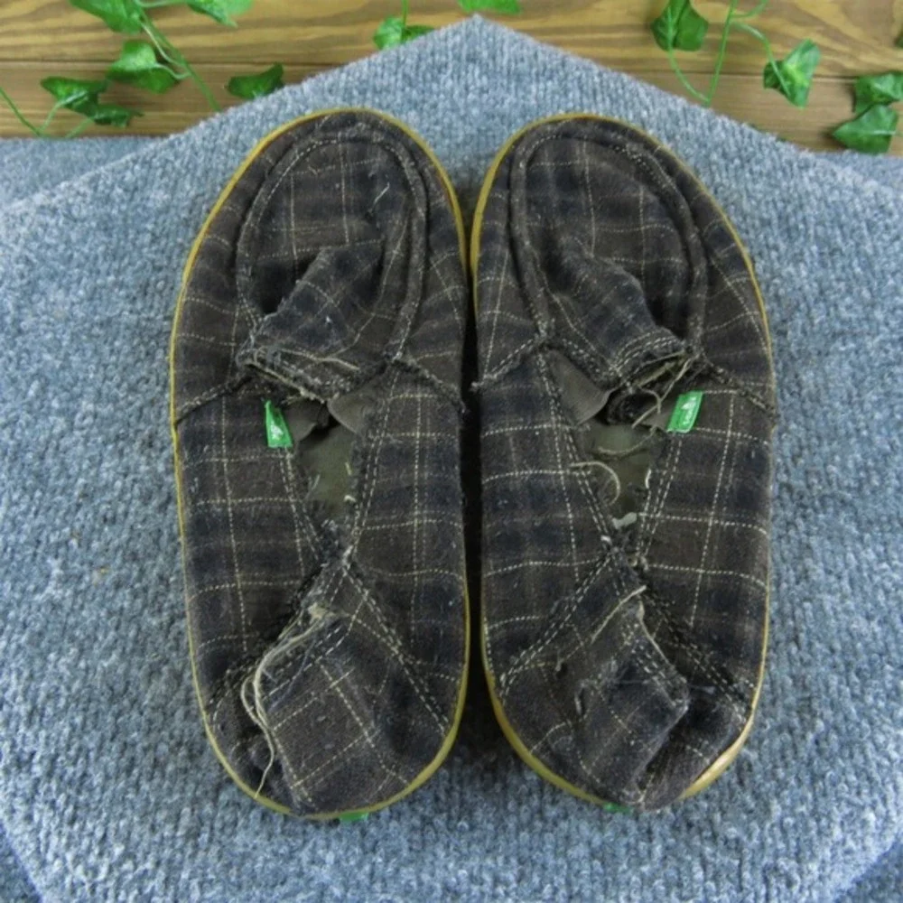Sanuk Men's  Slip-On Brown Fabric Size 9M Gently Used‎ 2025